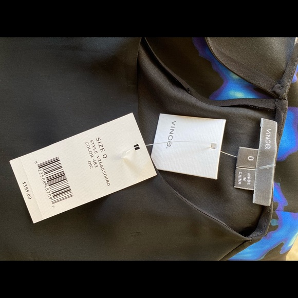 Vince Tie Dye Silky Short Sleeve Shift Dress Sz 0 - Picture 7 of 7